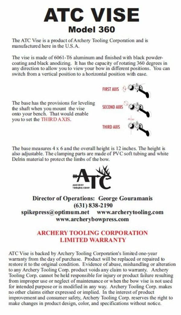 ATC Bow Vise (Model 360) - Image 3